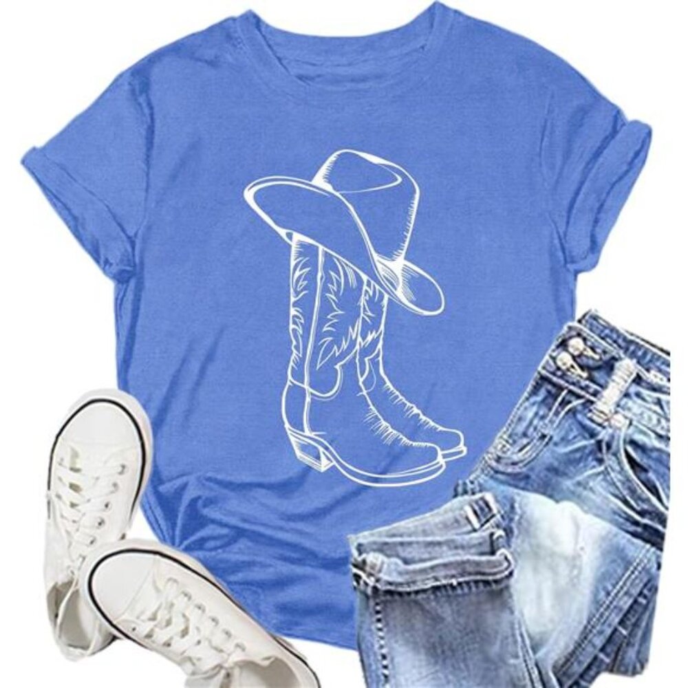 Western Shirts for Women Cowgirl Tshirt Country Themed Tee Tops